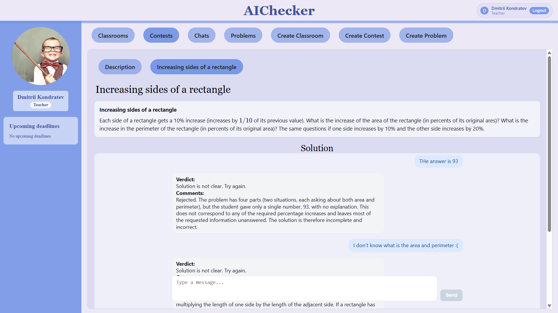 AiChecker classroom and contest workflow
